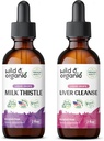 Savvaļas un organiskā piena sīkšķembas 2 fl oz un aknu tīrīšana Tincture 2 fl oz