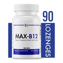 Stop novecojot tagad - MAX-B12 Lozenges 1000 MCG - vitamīns B12 1000mcg - Imūnsupport, Natural Energy un smadzeņu atbalsta papildinājums - Atbalsta Stresa atvieglojums - dabas Miega atbalsts - 90 Lozenges