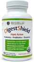 DigestShield® Probiotikas un prebiotikas papildinājums + Gremošanas enzīmi, Beat The Bloat, Safely Digest Dairy, Gluten un pārstrādāti pārtikas produkti, samazināt tauku uzsūkšanos ar Chitosan, 90-Meal Supply
