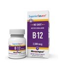 B12 vitamīns Metilkobalamīns 2500 μg, Quick Dissolve MicroLingual tabletes, 90skaitlis, aktīvā B12 forma, atbalsta enerģijas ražošanu, nervu sistēmas atbalsts, ne-GMO