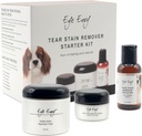 Acu apskurbums suns Tear Stain Remoper Starter komplekts. 100% Dabīgs, drošs. Satur: Stain šķīdumu, Applicator Pads un Stain pulveri. Noplēst Stain ārstēšanas komplekts. Ražots ASV