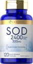 Carlyle S.O.D. papildkapsulas  - 300mg - 120 Grāfs - - Superoksīda dizotāze - ne-GMO un bez glutēna