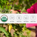 Organisks Ashwagandha pulveris, ne-GMO, godīga tirdzniecība, vegans, bez glutēna, vienota izcelsme, aug Oregonas adaptogēnajā ajurvēdiskajā augu aizsardzības līdzekļa papildinājumā rezējamā jar