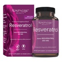 Reserveage Beauty, Resveratrol 250 mg, Antioksidants Papildinājums sirds un šūnu veselībai, Atbalsta Veselīgas novecošanas un imūnās sistēmas, Paleo, Keto, 30 kapsulas