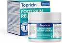 Topricin Foot Relief Cream - dabisks un bez smaržas Mitrinošs krēms, 4 unces - Jar