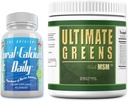 Dienas veselība - Coral Calcium Daily & Ultimate Daily Greens ar MSM pulveri (1 mēnešu piegādes)