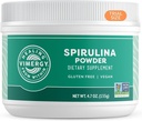 Vimergy Spirulina pulveris – Koncentrēts augu olbaltumvielas atbalsta imūno veselību un sirds un asinsvadu funkcijas – Vegan, Kosher, bez lipekļa – 125g