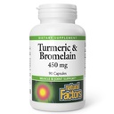 Dabas faktori, Turmeric & Bromelain 450 mg, Muskuļu un locītavu balsts, 90 kapsulas