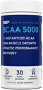 RSP BCAA 5000 (30 Serv), Premium BCAA kapsulas post Workout Muskuļu atgūšana, izturība un enerģija, 5g Essential sazarotas ķēdes aminoskābes Per apkalpo