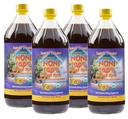 Tahiti Trader Island Stils ar augstu potenci Noni Juice - Pure Noni Fruit Suice Fermented to Etiķis - Organic Antioxidant Superfood Atbalsta enerģija un ķermeņa veselība - (32oz, 4 Pack)