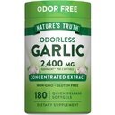 Dabas patiesība Bezpeļņa Ķiploki Softgels -- 2400mg -- 180 Skaits ---ĢMO un bez glutēna Papildinājums