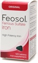 Feosol Ferrous sulfate Iron, oriģināls, tabletes 120 ea (iepakojums no 4)