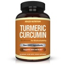 Arazo Nutrition Turmeric Curcumin ar BioPerine 1300mg ar melnajiem pipariem - Kopējais atbalsts Uztura bagātinātāji - 100% augu izcelsmes saknes kapsulas