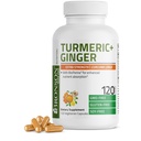 Bronson Turmeric + Ginger Extra Strength locītavu veselības un gremošanas atbalsts ar BioPerine, ne-GMO, 120 Veģetārās kapsulas