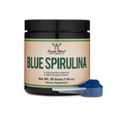 Blue Spirulina pulveris - ne vairāk kā 35% Fikocianīna saturs, superpārtikas pulveris no zilzaļām aļģēm, samaisa ar Gludināšanas un olbaltumvielu dzērieniem, augu pārtikas krāsošana (viens mēnesis piegādes) ar Double Wood