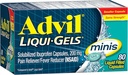 Advil Liqui-Gels minis sāpes reliver un drudzis Reduktors, sāpes Medicīna pieaugušajiem ar Ibuprofēnu 200 mg sāpju mazināšanai - 80 šķidrās pildītās kapsulas