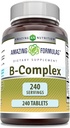 Apbrīnojamas formulas B vitamīna komplekss ar 11 Taukvielu piedevām - Tabletes Papildinājums - B1, B2, B3, B6, B12 vitamīns, Folijskābe, biotīns, holīns, inozitols, PABA (240 grādos)