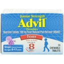 Advil Junior Stress Sāpes Reliver - 24 košļājamās tabletes