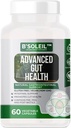 B’SoleilTM Advanced Gut Health Probiotics - Pre, Pro & Post Biotics - Dabisks atbalsts kuņģa-zarnu traktā - 60 Dārzeņu kapsulas - bez lipekļa, vegana un ne-GMO Genuine Health Probiotics - 25 miljardi KVV