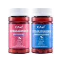 CAW Telomere atbalsts Hipersorbcija Cikloastragenols 10 mg 30 kapsulas un Astragalozīds IV 50 mg 30 kapsulas