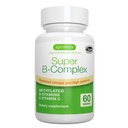 Igennus Super B-komplekss Metilēti B vitamīni - ilgstoša izdalīšanās, tīra etiķete un augsta absorbcija, ar 5-MTHF Folātu un metil-B12, enerģija, mood un kognitīvās spējas, Lab Verified, 60 mazas tabletes