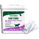 Vet labākais ausu relief Finger Wipes, ausu tīrīšanas Pirkstu Wipes suņiem, Sooths & Deodorizes, 50 Vienreizlietojamie suņu Wipes