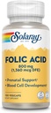 SOLARAY Folijskābes kapsulas, 1360mcg 100 Skaits 2