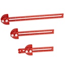 Kokapstrādes Rulers, TORACE 3Pcs Precizitāte Pocket Rule metāla Slīdēšanas Rule Kokapstrādes instrumenti T Kvadrāts Metric / collu Pārnēsājami Rules ar Protractor Leņķa meklētājs (6/8/12 Inch)
