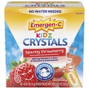 Emergen-C Kidz Crystals, On-the-Go Emergen-C Imūnās atbalsta papildinājums ar C vitamīnu, B vitamīnu, cinku un mangānu, dzirkstošo zemeni, stupferi - 56 Stick iepakojumi