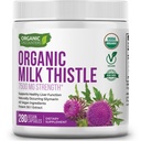 USDA Organic Milk Thistle 30:1 Extract Capsules, 280 Vegan Capsules, bagātas ar Silymarin Flavonoids, aknu tīrīšana un aknu Detox Support, Standardized 30X Extract, Ražots ASV