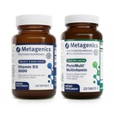 Metagēni Bandle - D3 5000 & PhytoMulti Bez dzelzs - 120 Softgels D3 5000 Imūnsupport, Kaulu veselība un sirds veselība - 120 tabletes PhytoMulti bez dzelzs vispārējai veselībai un novecošana