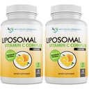 Liposomālais C vitamīns 1400mg Per Servēšanai - augsta absorbcija Askorbīnskābe, Lypo-Sfēriskais C vitamīna komplekss Imūnsupporta papildinājums w/powerful Antioksidanti un kolagēna pastiprinātājs (180 Veggie vāciņi 2 iepakojumi)
