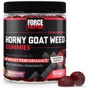 Force Faktors Horny Kazas Nezāļu Gumijas vīriešiem, Dabas Vīriešu Drive & Vitality Papildinājums ar sastāvdaļām Superior Absorbcija, Garšīgs Passion Berry Flavor, Black, 90 Skaits