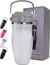 Kratītājs Pudele olbaltumvielu maisījumiem – dubultsienas nerūsošā tērauda, kratīšanai, gludumi, kokteiļi – Leak-Proof, 26oz, vara-izolēta Blender Cup, BPA-free nav sajaukšanas instrumenti nepieciešams, (Arctic Pearl)