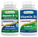 B12 6000 μg un D3 vitamīns 10000 SV