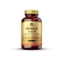 Solgar 1300 mg Omega 3-6-9-60 Softgels - atbalsts locītavu un ādas veselībai - bez GMO, bez lipekļa - 20 Kalpojumi