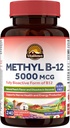 Vitalitown vitamīns B12 (metil-B12) 5000 μg, pilnībā bioaktīva forma, atbalsts enerģijas ražošanai, dabas persiku uzliesmotājs, nulle cukura, 240 ātras izšķīdināšanas tabletes