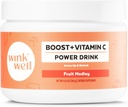 Vink Nu Boost C vitamīna pulvera enerģijas dzēriens Imūnais pastiprinātājs un antioksidants Satur C vitamīnu 100% tīra Askorbīnskābe, D3 vitamīns Holekalciferols Magnijs un Cinks 30 Servējumi