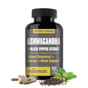 NooMost Organic Ashwagandha 400mg Kapsulas w/Melnie pipari ekstrakts kā Vegan Ashwagandha piedevas pret stress atvieglojumu, dabas Mood atbalsts, enerģija un focus-60 kapsulas