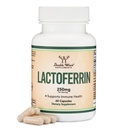 Lactoferīns 250mg uz vienu Kalpotāju (60 kapsulas) Patentēts bioferīns Lactoferīns - Superior dzelzs papildinājums dzelzs deficītam un imūns atbalsts ar dubultkoka bagātinātājiem