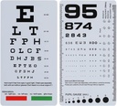 NOYOC 2 Pack Pocket Eye Chart 2 in 1 Snellen & Rosenbaum Chart, 6.5x3.5 collas, Handheld Double Sidned Plastic Low Vision Card for Eye Exams (2 Pack 6 Pet)