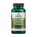 Swanson Turmeric & Black Pepper - Organic locītavu veselība, sirds veselība, gremošanas, & aknu atbalsta papildinājums - dabas formula uzlabotu bioloģisko pieejamību un uzsūkšanos - (60 Veggie kapsulas)