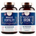 WINDSOR BOTANICALS Vīriešu auglības papildinājums un dzelzs tabletes ar folijskābi - auglība un prenatālās paka