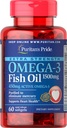 Puritans Pride Extra Strength Omega-3 Zivju eļļa 1500 Mg 450 Mg Aktīvā omega-3 softgels, 60 grāfs