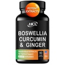 Boswellia Curcumin Ingvera ekstrakti Papildinājums – Strong 95% Kurkuminoīdi Dabas atbalsts Tabletes mobilitātei un elastībai – Extra Strength Boswelia ar Turmeric Curcumin Organic Ginger Papildinājums