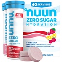 Nuun Nuun Nulle Cukura hidrācija Elektrolītu tabletes - magnijs, kalcijs, kālijs, hlorīdi un nātrijs, vieglie un kaitīgie augļu uzlējumi, bez cukura, bez glutēna, vegans, jaukts ogu 4 iepakojums (40 Kalpo kopā)