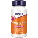 NOW uztura bagātinātāji, vitamīns K-2 100 μg, menahinons-4 (MK-4), atbalsta kaulu veselību*, 100 Veg kapsulas