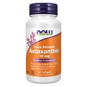 NOW pārtikas piedevas, astaksantīns 10 mg, papildus stiprums, iegūts no ne-GMO Haematococcus Pluvialis Microalgae un dabā sastopams luteīns, kantaksantīns un beta karotīns, 60 softgeli