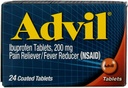 Advil Ibuprofēns Sāpes Reliver/Fever Reducer, 200 mg apvalkotās tabletes - 24 tabletes, iepakojumā pa 2 tabletēm