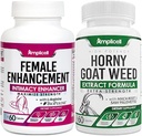 Sieviešu uzlabošana un ragveida kazlēnu nezāļu tabletes - Libido Booster vīriešiem un sievietēm - Hormonu līdzsvars - Mood & Energy Tabletes - 60Caps